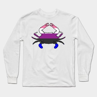 Blue Crab: Genderfluid Pride Long Sleeve T-Shirt